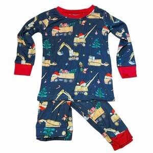 Bamboo Toddler Pajamas Christmas Construction Vehicles 18-24m